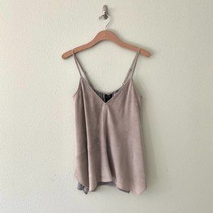 AS by DF Windy City Suede Cami Grey Size S *NWT*